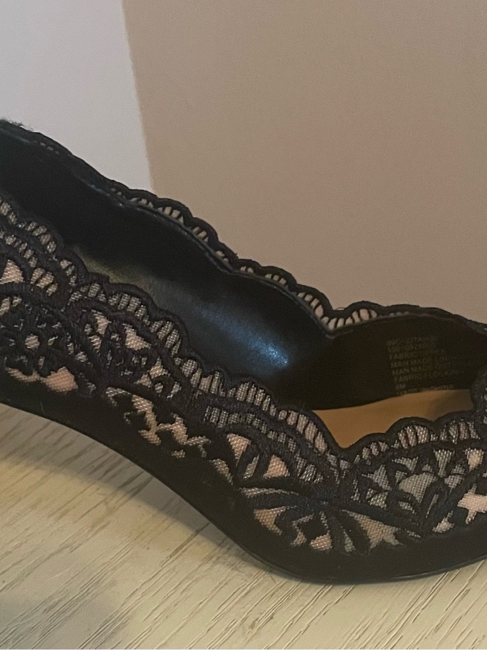 Inc International Concepts - Black Lace Heeled Pumps